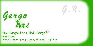 gergo mai business card